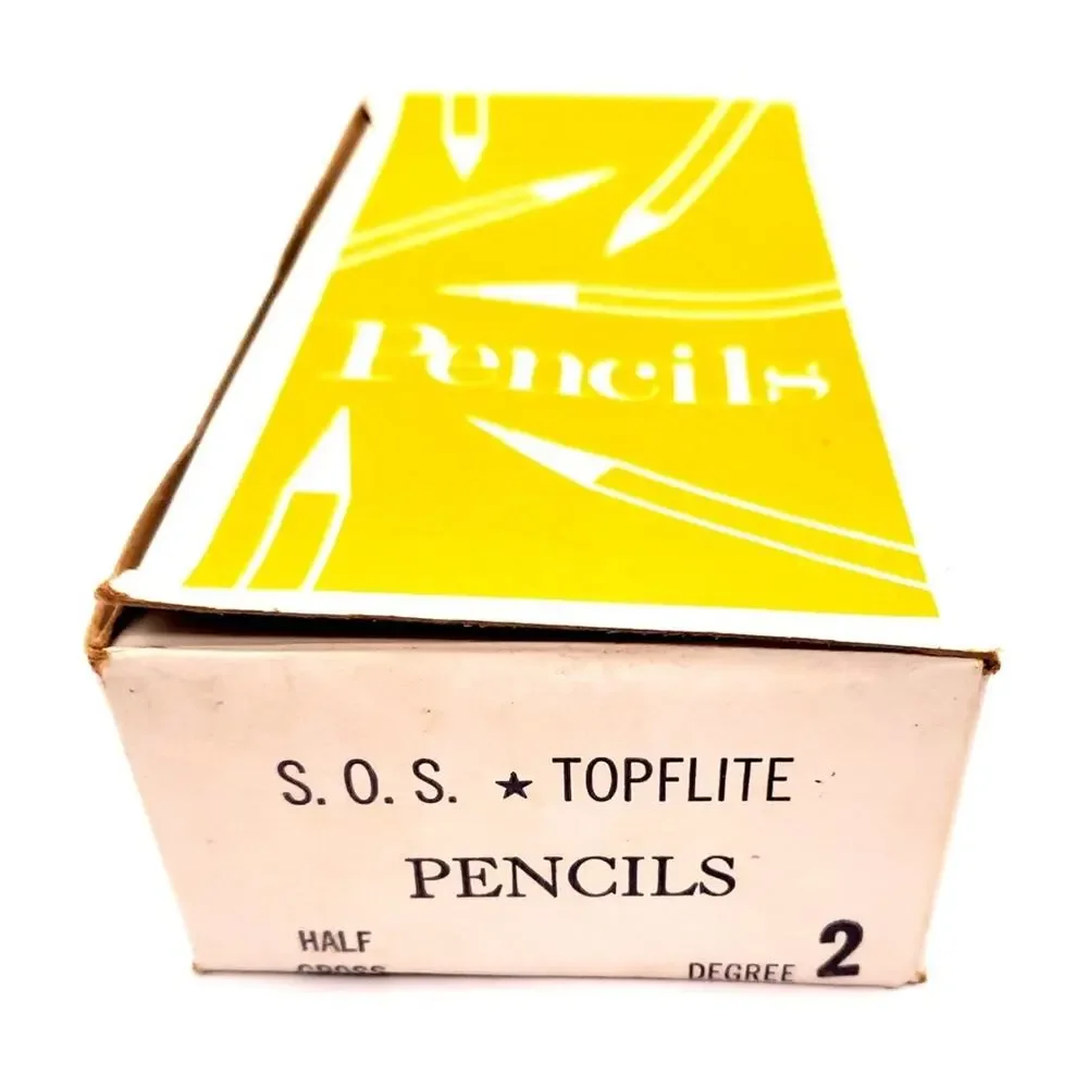 NOS No 2 Wood Pencils (62) 2500 F.D.R Original Box Vintage School Pencils